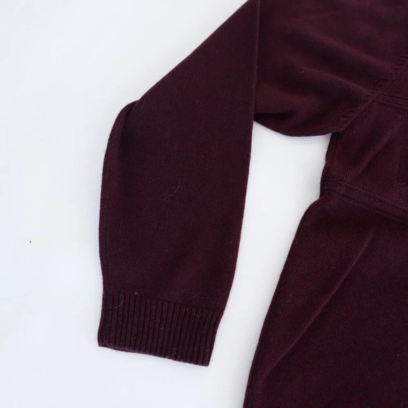 Vintage Arnold Palmer Maroon Fine Knit 30% Wool 3D Argyle  Crew Neck Sweater L - Picture 8 of 10